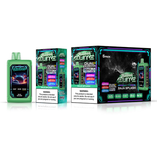 Hotbox Elite 50K Puff Disposable Vape - Baja Splash | Display Pack of 5