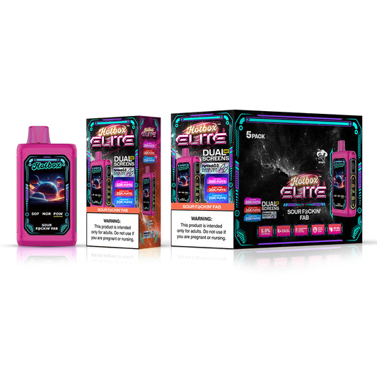 Hotbox Elite 50K Puff Disposable Vape - Sour F@ckin' Fab | Display Pack of 5