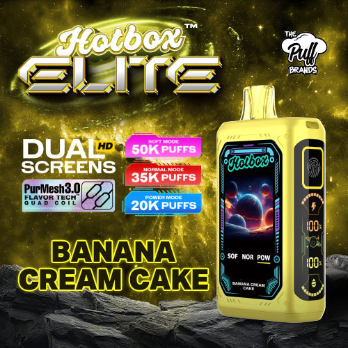 Hotbox Elite 50K Puff Disposable Vape - Banana Cream Cake