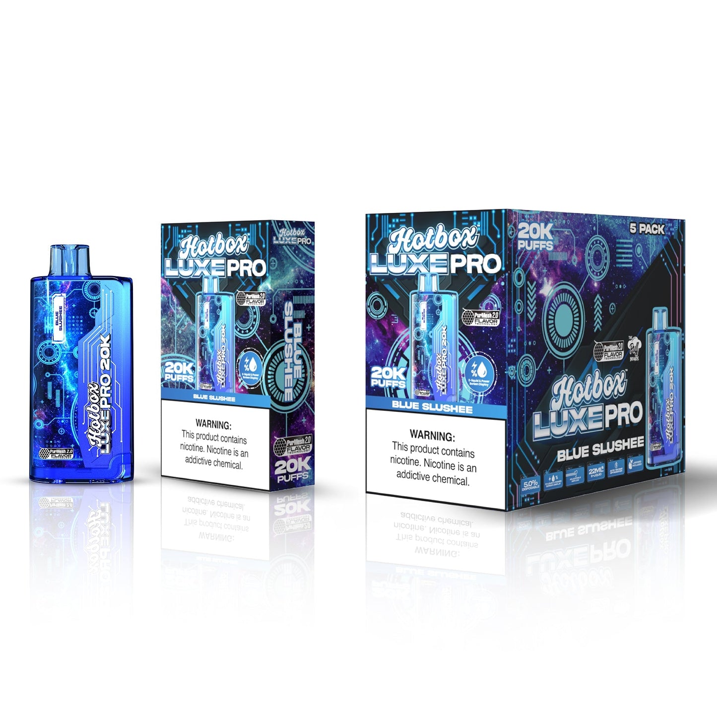 Hotbox™ Luxe Pro 20K Puffs - Blue Slushee | Display Pack of 5