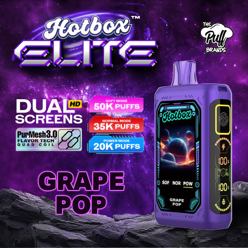 Hotbox Elite 50K Puff Disposable Vape - Grape Pop | Display Pack of 5