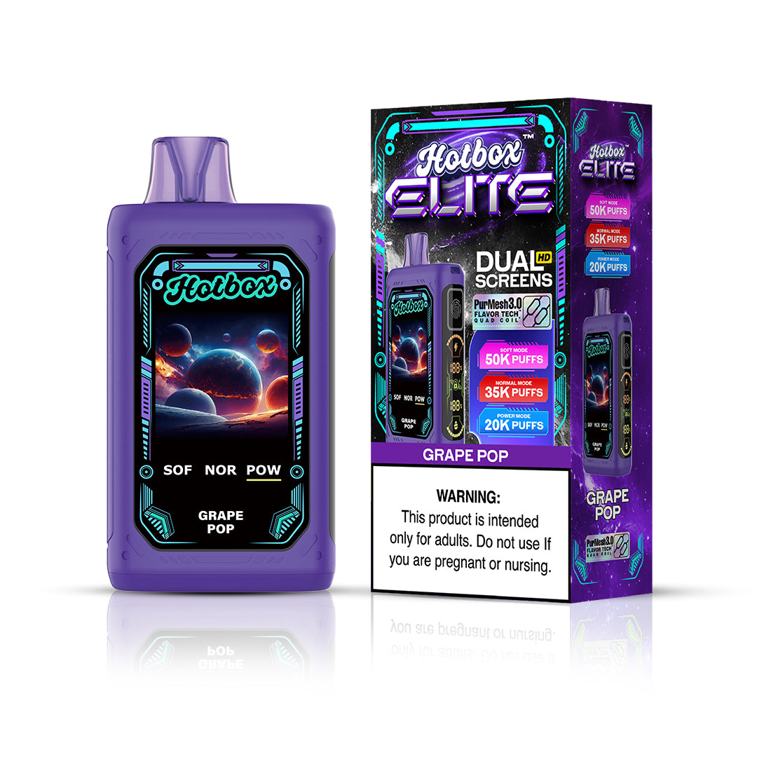 Hotbox Elite 50K Puff Disposable Vape - Grape Pop