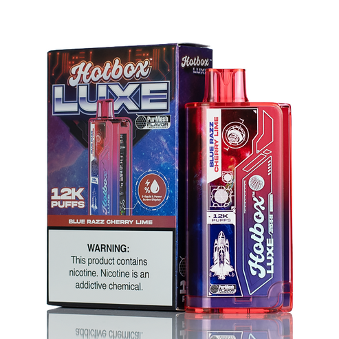 Hotbox™ Luxe Disposable Vape 12k Puffs - Blue Razz Cherry Lime