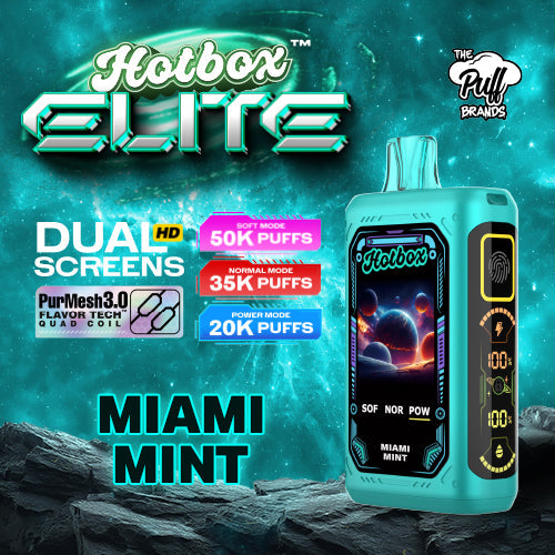 Hotbox Elite 50K Puff Disposable Vape - Miami Mint | Display Pack of 5