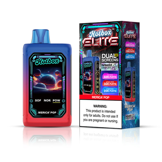 Hotbox Elite 50K Puff Disposable Vape - Merica' Pop