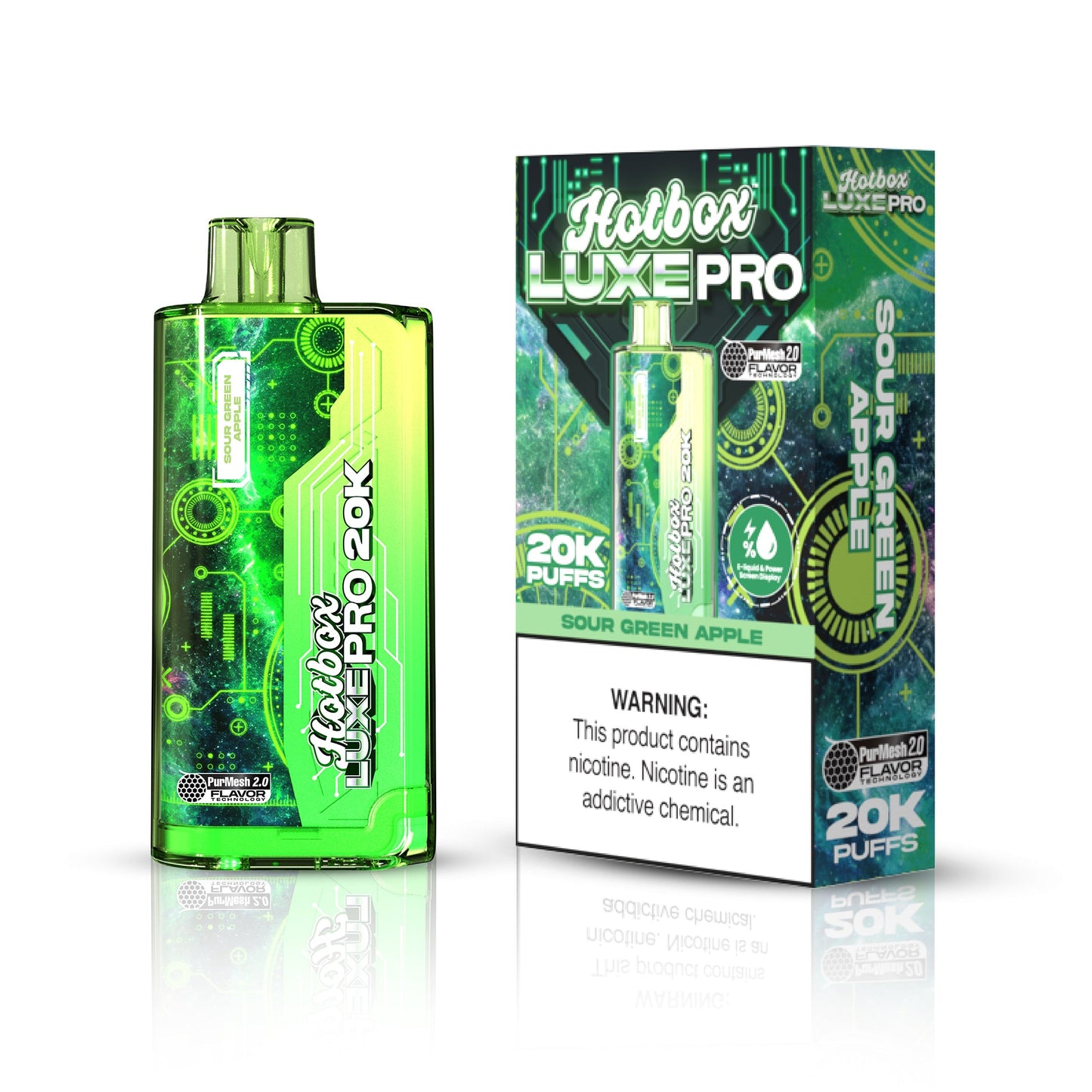 Hotbox™ Luxe Pro 20K Disposable Vape - Sour Green Apple