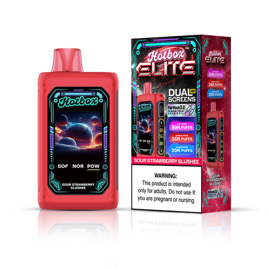 Hotbox Elite 50K Puff Disposable Vape - Sour Strawberry Slushee