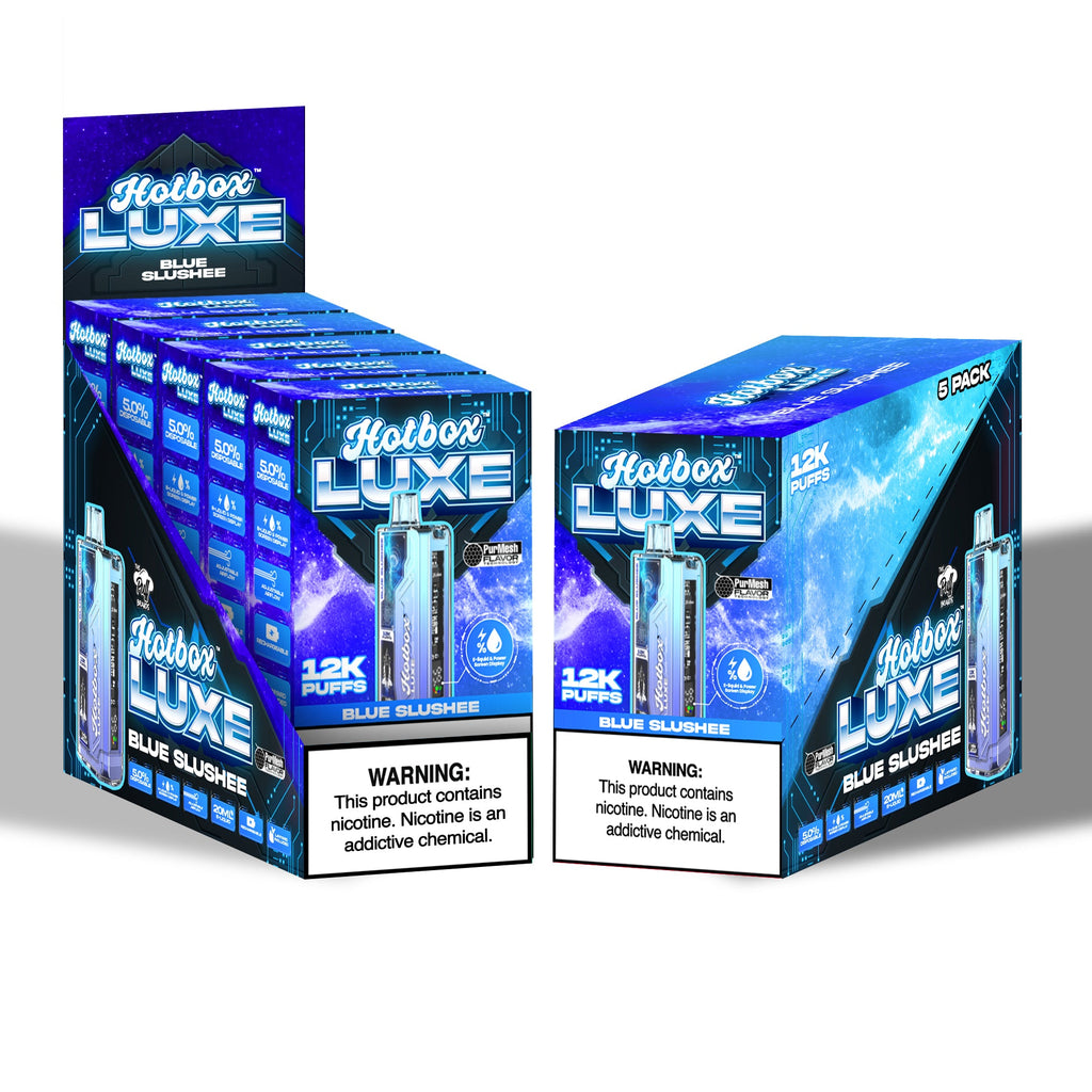 Hotbox LUXE 12k Puffs - Blue Razz Cherry Lime | Display Pack of 5