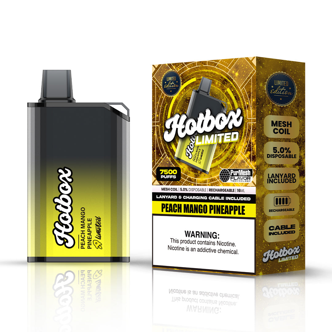 Hotbox Limited Disposable Vape - Peach Mango Pineapple