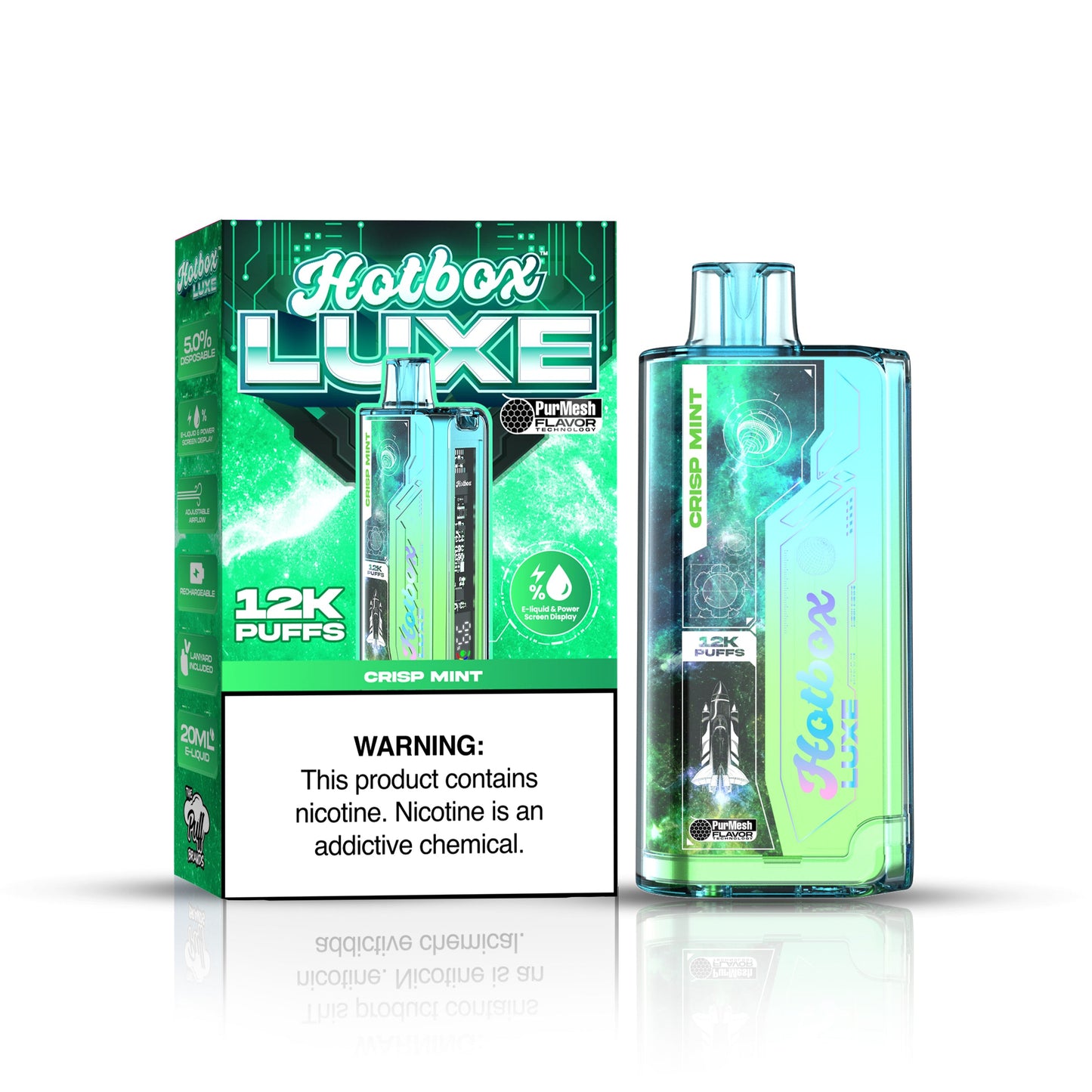 Hotbox Luxe Vape 12k Puffs Crisp Mint