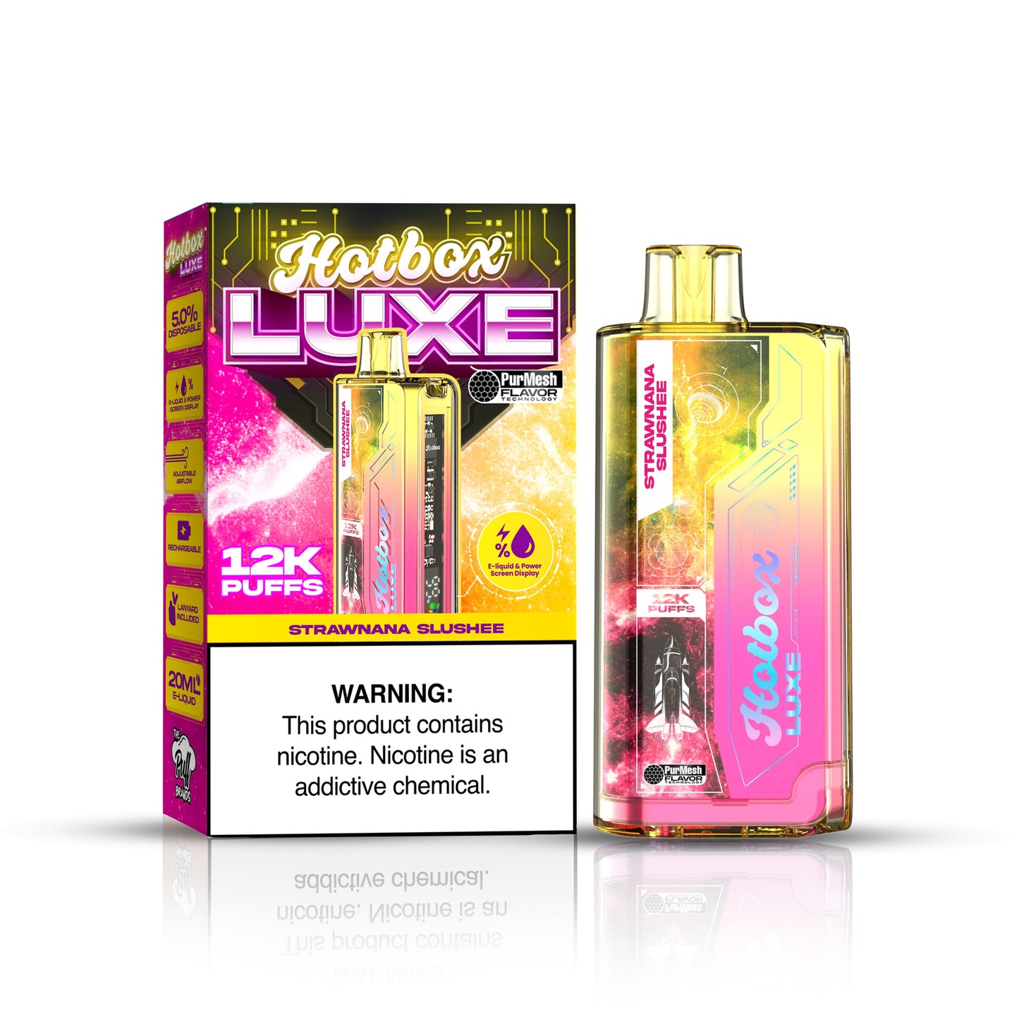 Hotbox Luxe Vape 12k Puffs Strawnana Slushee