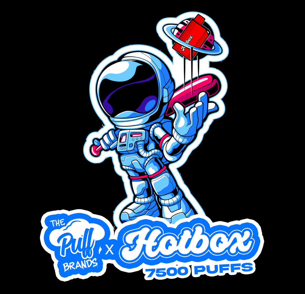 Hotbox vape 7500 Baseball Sticker