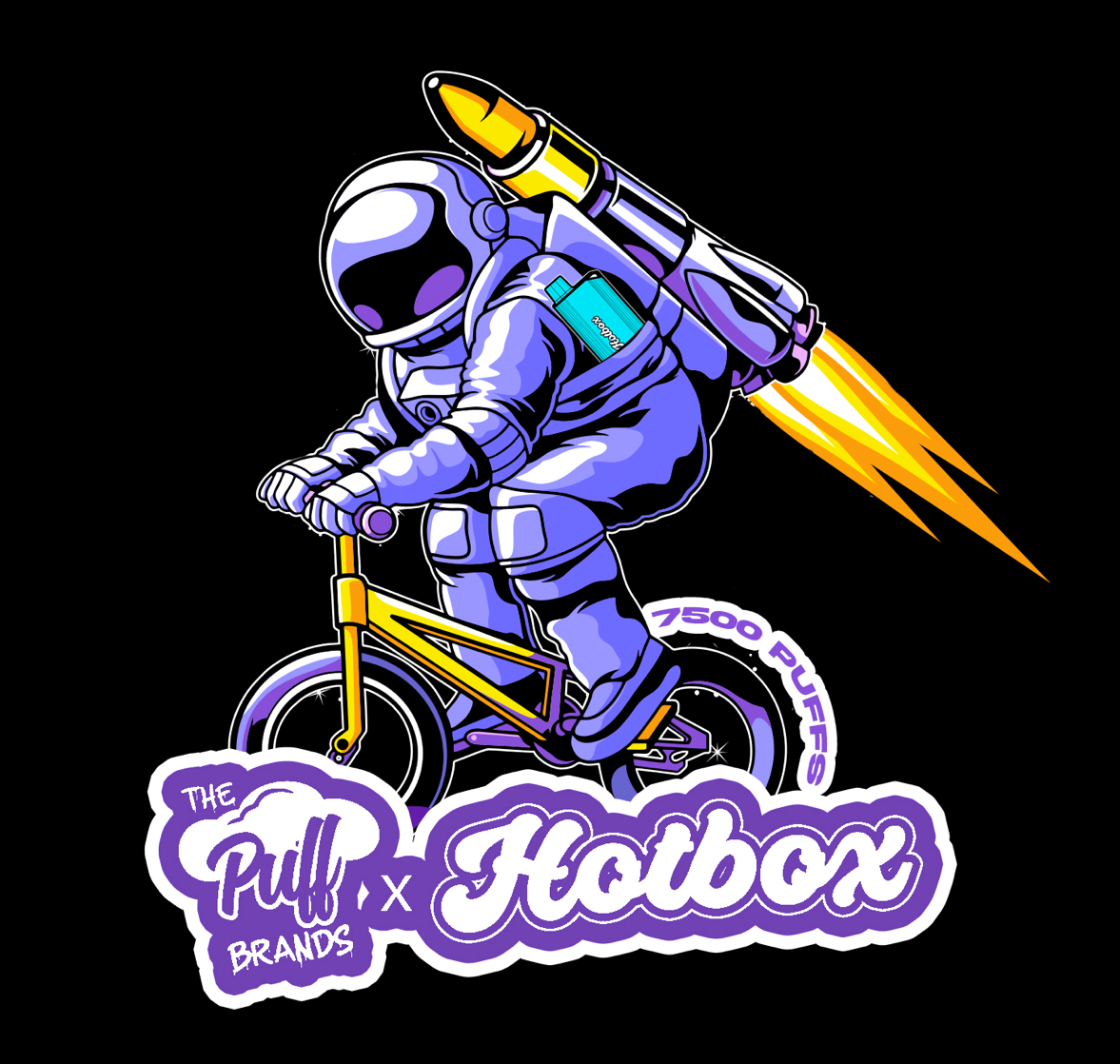 Hotbox vape 7500 Biker Sticker