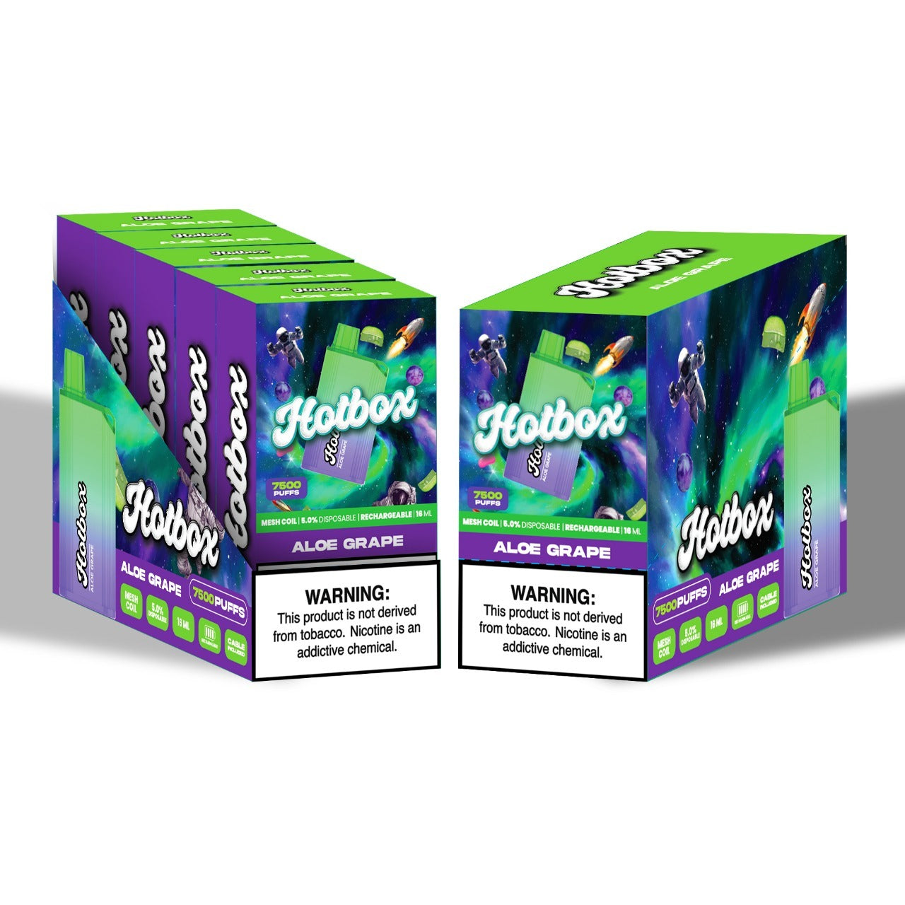 Hotbox™ 7500 Puff - Aloe Grape | Display Pack of 5