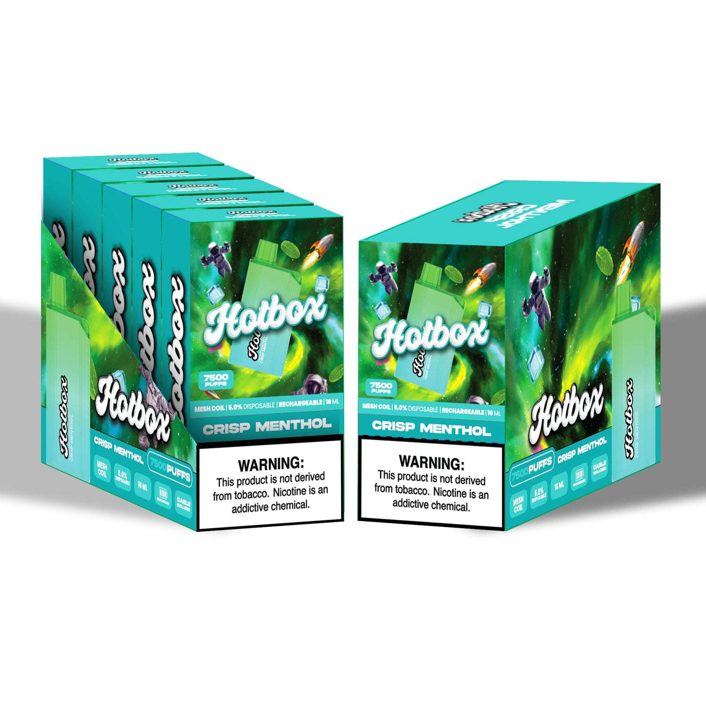 Hotbox vape 7500 puff wholesale crisp menthol