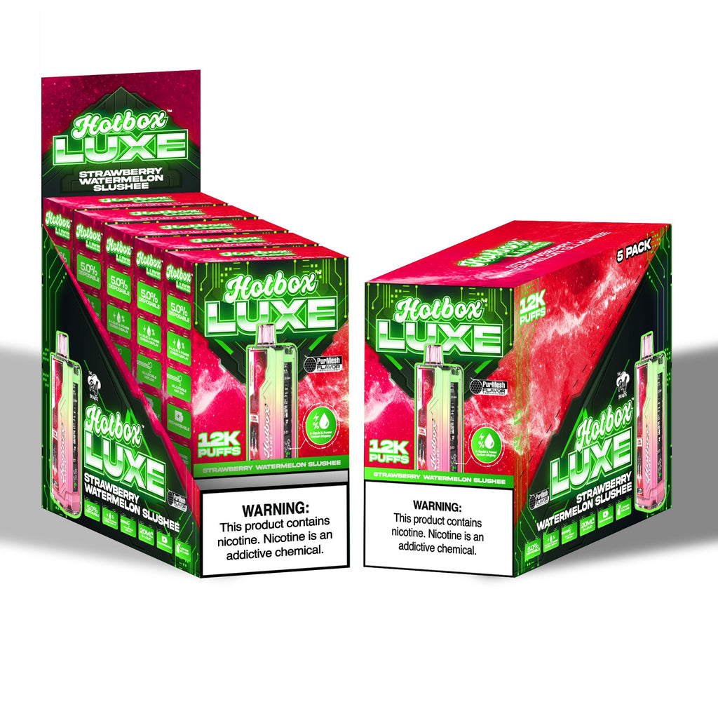 Hotbox LUXE 12k Puffs - Strawberry Watermelon Slushee | Display Pack of 5