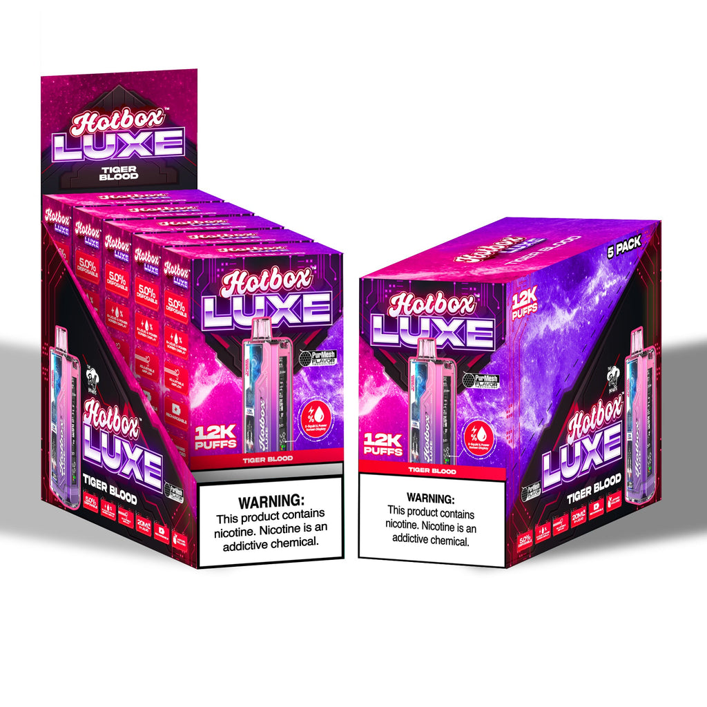 Hotbox LUXE 12k Puffs - Tiger Blood | Display Pack of 5